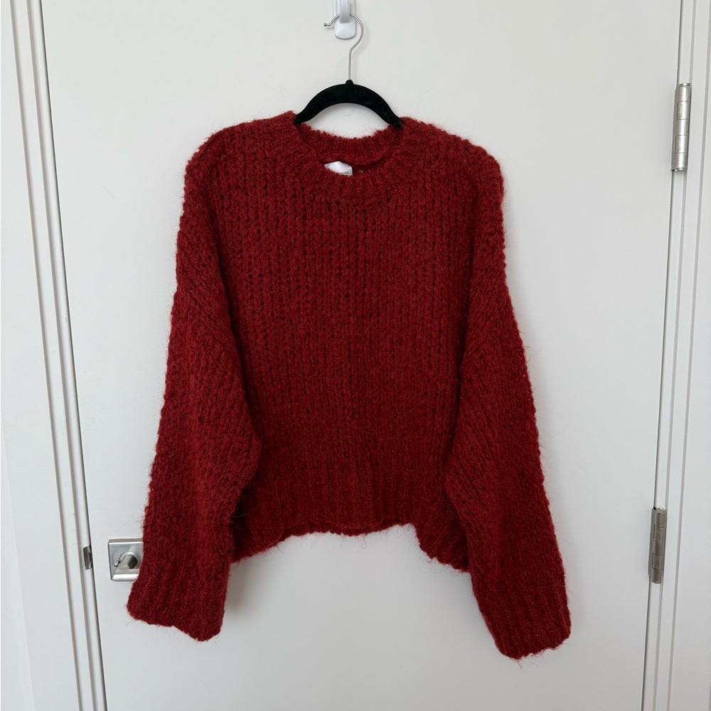 Anine Bing Red Cozy Red Sweater